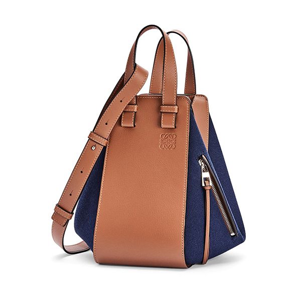 【ロエベ】新作◇smallハンモック 偽物 キャンバス&カーフ A538S35X27